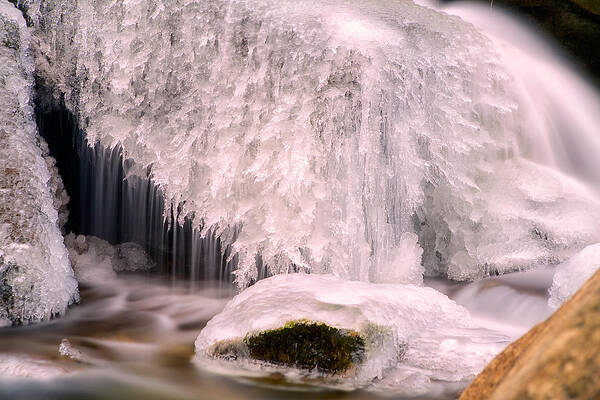 Icicles On A Rock Art Print featuring the photograph On a Winter's Day by Mark Steven Houser