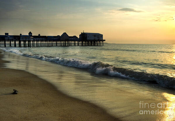 Old Orchard Beach Art Print featuring the photograph On OOB Time by Brenda Giasson