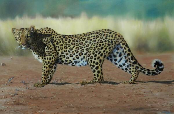 Leopard Art Print featuring the painting On The Prowl by Robert Teeling