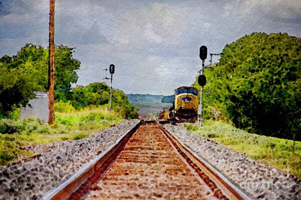 Train Art Print featuring the photograph On Time WC by Ken Williams