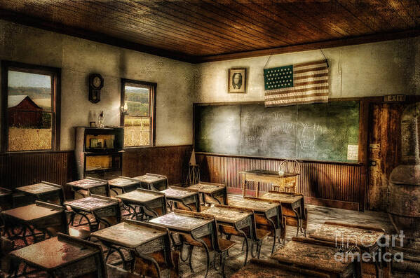 School Art Print featuring the photograph One Room School by Lois Bryan