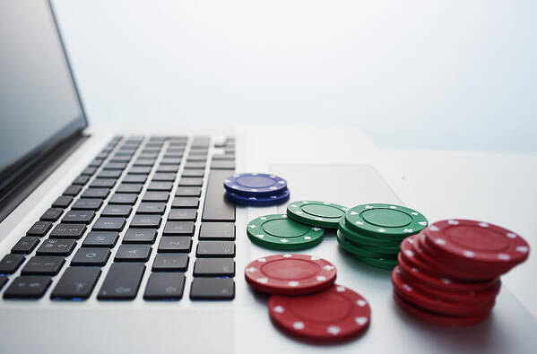 Internet Art Print featuring the photograph Online Gambling by John Lamb