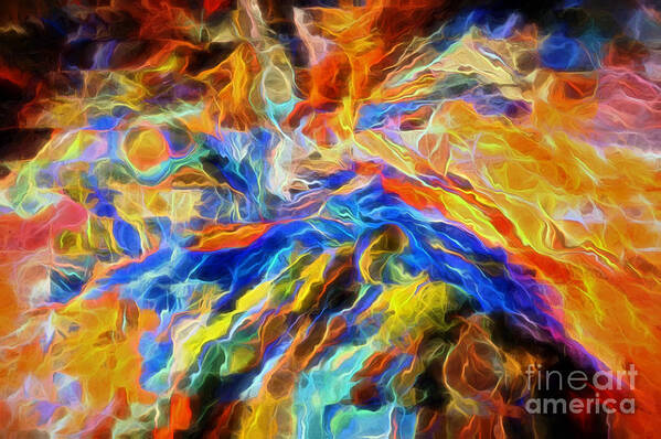 Hebrews 12 Verse 29 Art Print featuring the digital art Our God is a Consuming Fire by Margie Chapman