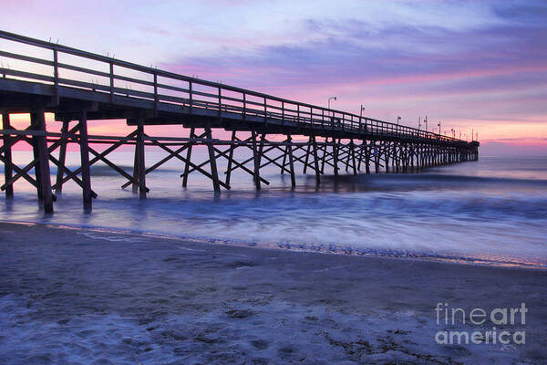 Pier Art Print featuring the photograph Out to Sea by Michelle Tinger