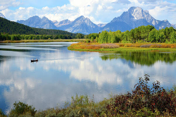 Scenics Art Print featuring the photograph Oxbow Bend by Deborah Garber