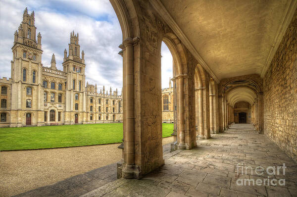 Oxford Art Print featuring the photograph Oxford University - All Souls College 2.0 by Yhun Suarez