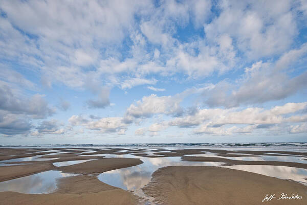Beach Art Print featuring the photograph Pacific Ocean Beach at Low Tide by Jeff Goulden