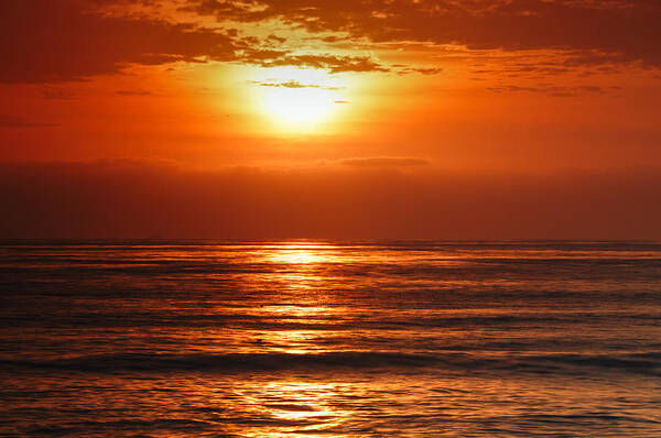 Seascape Art Print featuring the photograph Pacific Sunset @ Point Loma by Photography By Sai