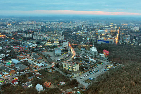 Vinnitsa Art Print featuring the photograph Panorama from Vinnytsya TV tower 2 by Zoriy Fine