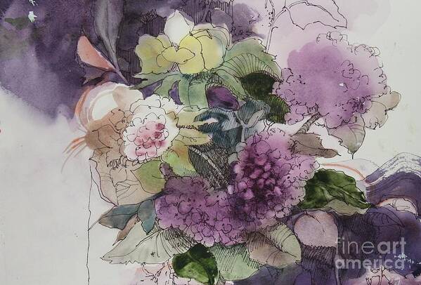 Flowers Art Print featuring the painting Passionate About Purple by Elizabeth Carr