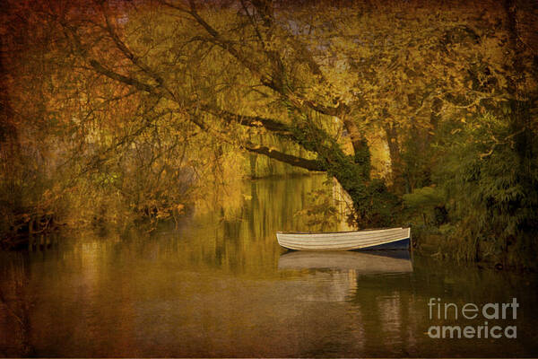 Boat Art Print featuring the photograph Peaceful Backwater by Martyn Arnold