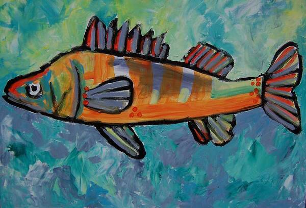 Perch Art Print featuring the painting Perch by Krista Ouellette