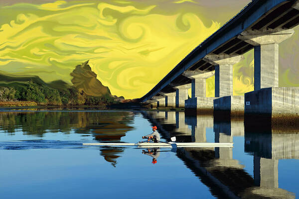 Sculling Art Print featuring the photograph Perfect Rows by Jon Exley