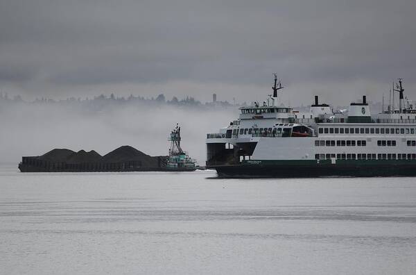 Washington State Ferry Art Print featuring the photograph Perspective is Everything by E Faithe Lester