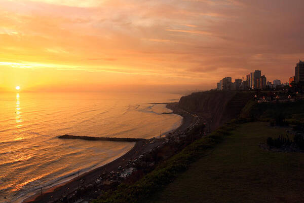 Lima Art Print featuring the photograph Peruvian Sunset by Theo O Connor
