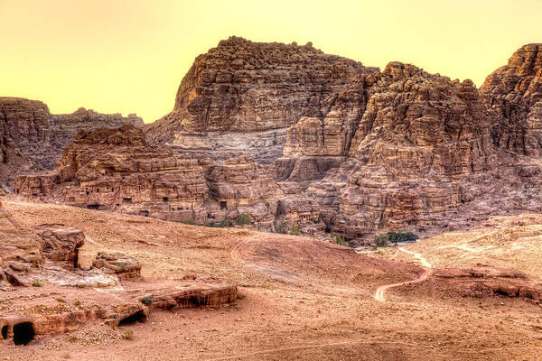 Petra Art Print featuring the photograph Trail through Petra by Alexey Stiop