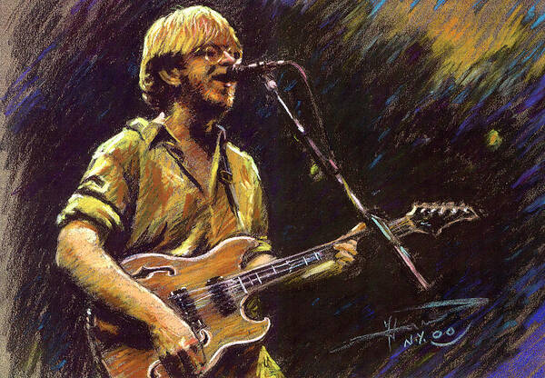 Phish Art Print featuring the pastel Phish by Ylli Haruni