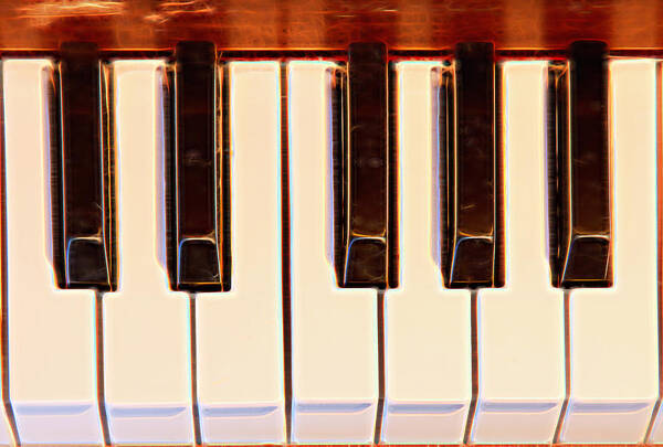 Piano Art Print featuring the photograph Piano Octave by James BO Insogna