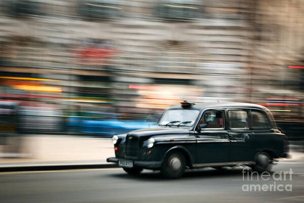 Taxi Art Print featuring the photograph Piccadilly Taxi by Rod McLean