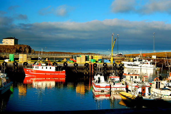 Iceland Harbour Art Print featuring the photograph Picturesque Harbour by HweeYen Ong