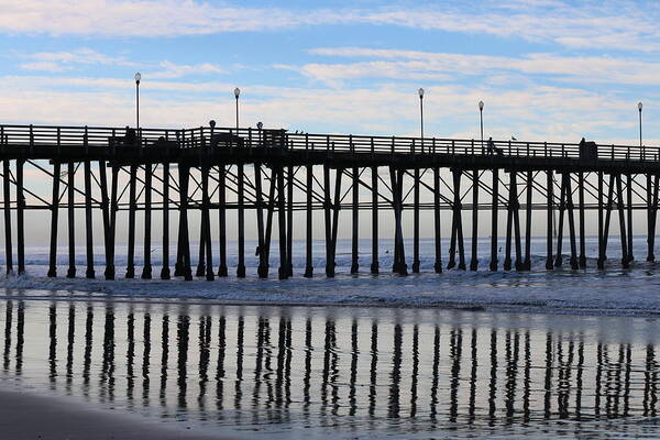 Pier Art Print featuring the photograph Pier Reflections by Christy Pooschke