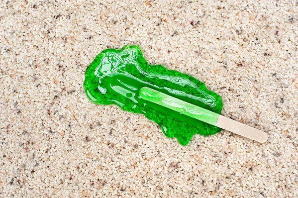 Popsicle Art Print featuring the photograph Popsicle dropped on carpet by Joe Belanger