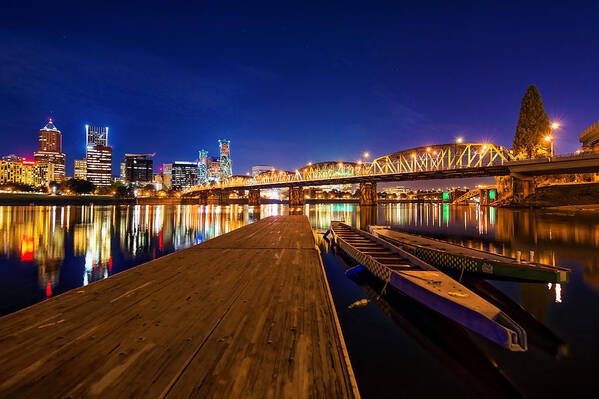 Portland Art Print featuring the photograph Portland Under the Stars by Dustin LeFevre