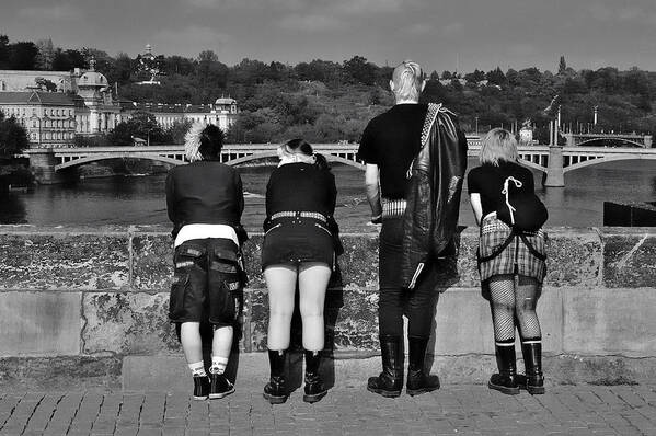 Charles Bridge Art Print featuring the photograph Prague On the Bridge by Steven Richman