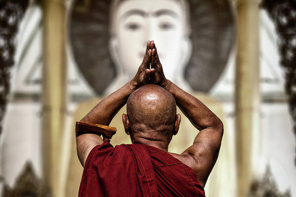 Monk Art Print featuring the photograph Praise by Tom Baetsen -