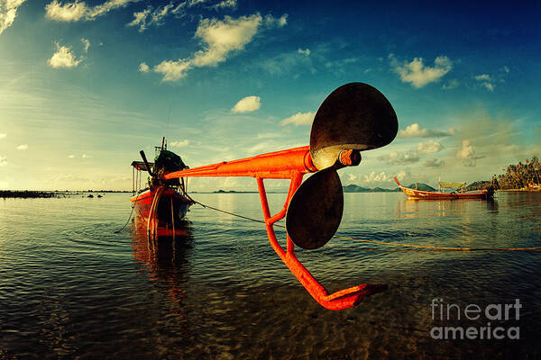 Engine Art Print featuring the photograph Propeller by Stelios Kleanthous