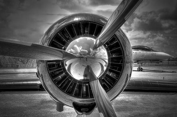 Airplane Art Print featuring the photograph Props And Jet by Rudy Umans