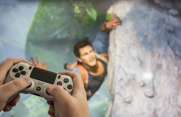 Number 4 Art Print featuring the photograph PS4 video game Uncharted 4 by Lpettet