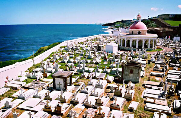 Puerto Rico Art Print featuring the digital art Puerto Rican Cemetery by Kara Stewart