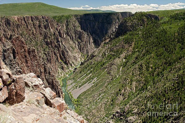 Black Canyon Of The Gunnison National Park Art Print featuring the photograph Pulpit Rock Overlook Black Canyon of the Gunnison by Fred Stearns