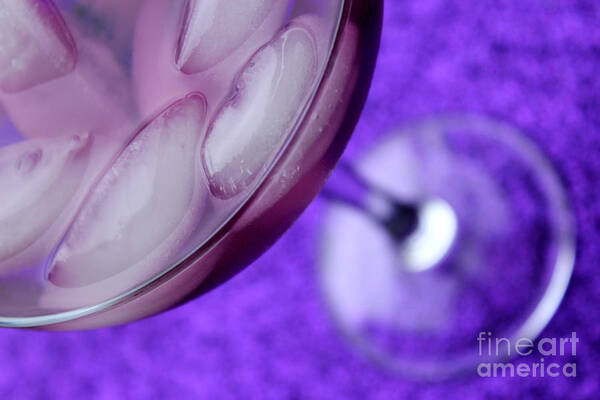 Cocktail Art Print featuring the photograph Purple Cheers by Krissy Katsimbras