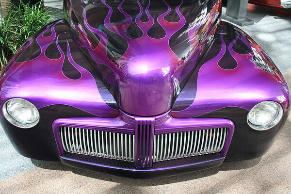 Transportation Art Print featuring the photograph Purple Flames by Douglas Miller