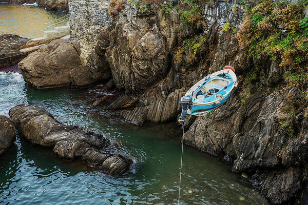 Motorboat Art Print featuring the photograph Putting Boat Into Sea by Fancy Yan