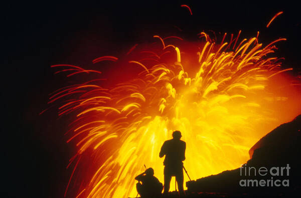 Science Art Print featuring the photograph Puu Oo Vent, Kilauea, Hawaii by Mark Newman