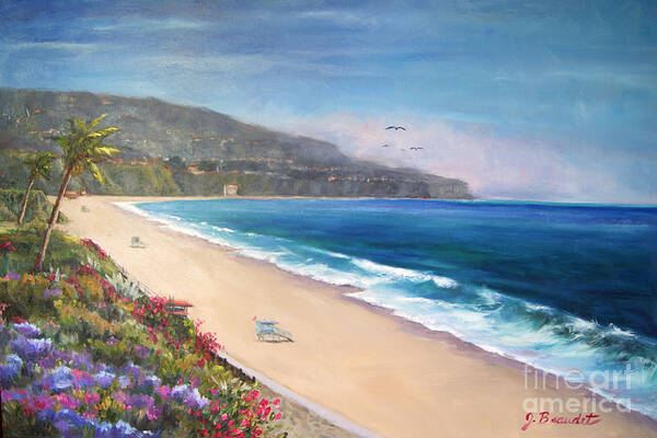 Beach Art Print featuring the painting P.V. View by Jennifer Beaudet