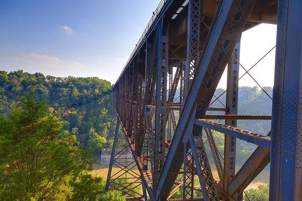 Bridge Art Print featuring the photograph Railroad Bridge by Alexey Stiop