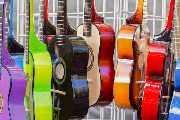 Guitars Art Print featuring the photograph Rainbow by Caitlyn Grasso