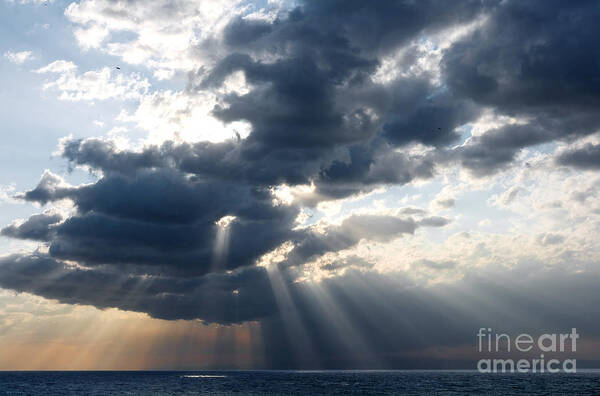 Atmosphere Art Print featuring the photograph Rays And Clouds by Antonio Scarpi