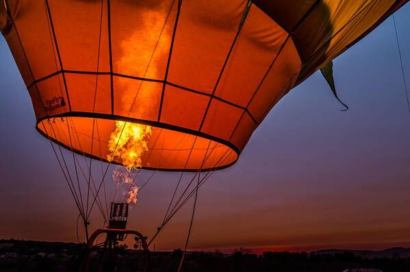 Fire Art Print featuring the photograph Ready for Takeoff by Linda Villers