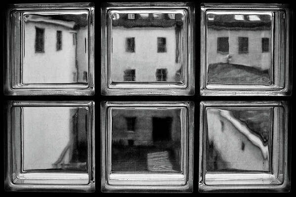 Abstract Art Print featuring the photograph Rear Window by Roswitha Schleicher-schwarz