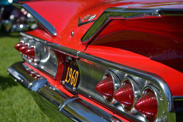 Red Art Print featuring the photograph Red 1960 Chevy by Dean Ferreira