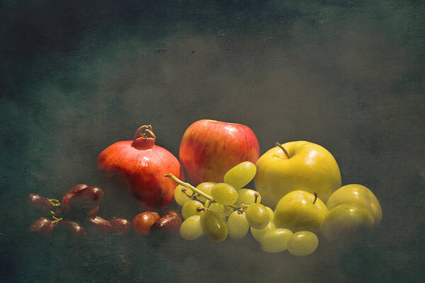 Pomegranates Art Print featuring the photograph Red and Green Fruit by Levin Rodriguez