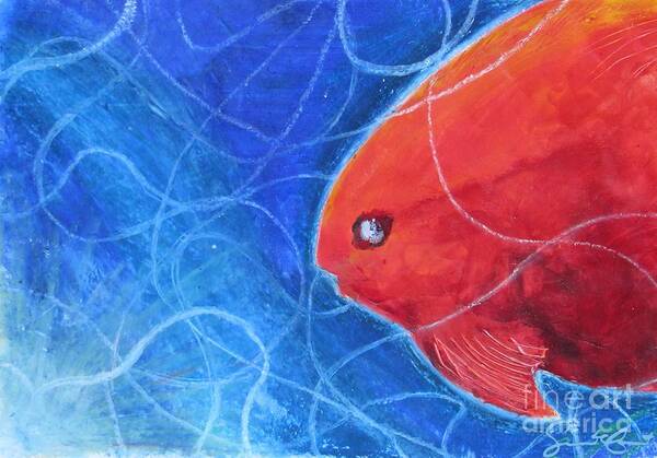 Red Art Print featuring the painting Red Fish by Samantha Geernaert