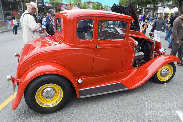 Red Car Art Print featuring the photograph Red Ford Coupe by Bill Thomson