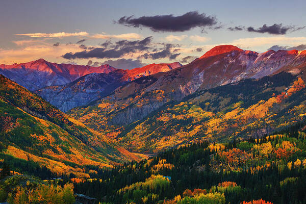 Colorado Art Print featuring the photograph Red Mountain Pass Sunset by Darren White
