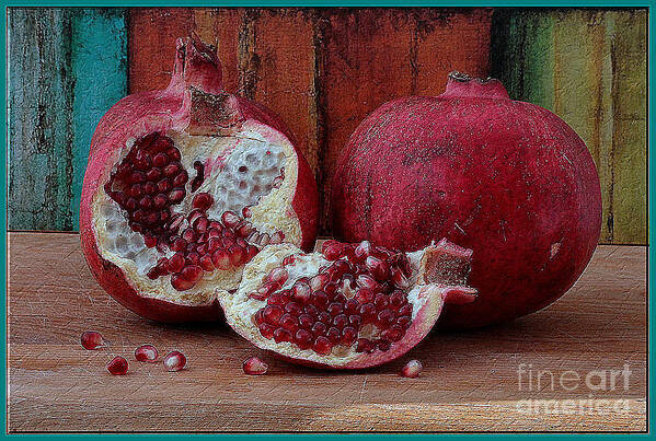 Pomegranate Art Print featuring the photograph Red Pomegranate by Luv Photography